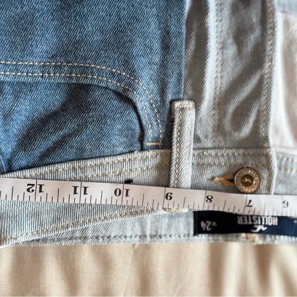 Hollister Y2K Women's Denim Patchwork Shorts - Picture 7 of 9